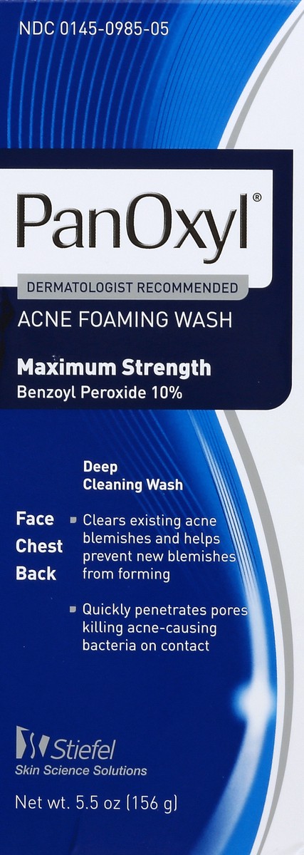 slide 5 of 6, PanOxyl Acne Foaming Wash With 10% Benzoyl Peroxide, 5.5 oz