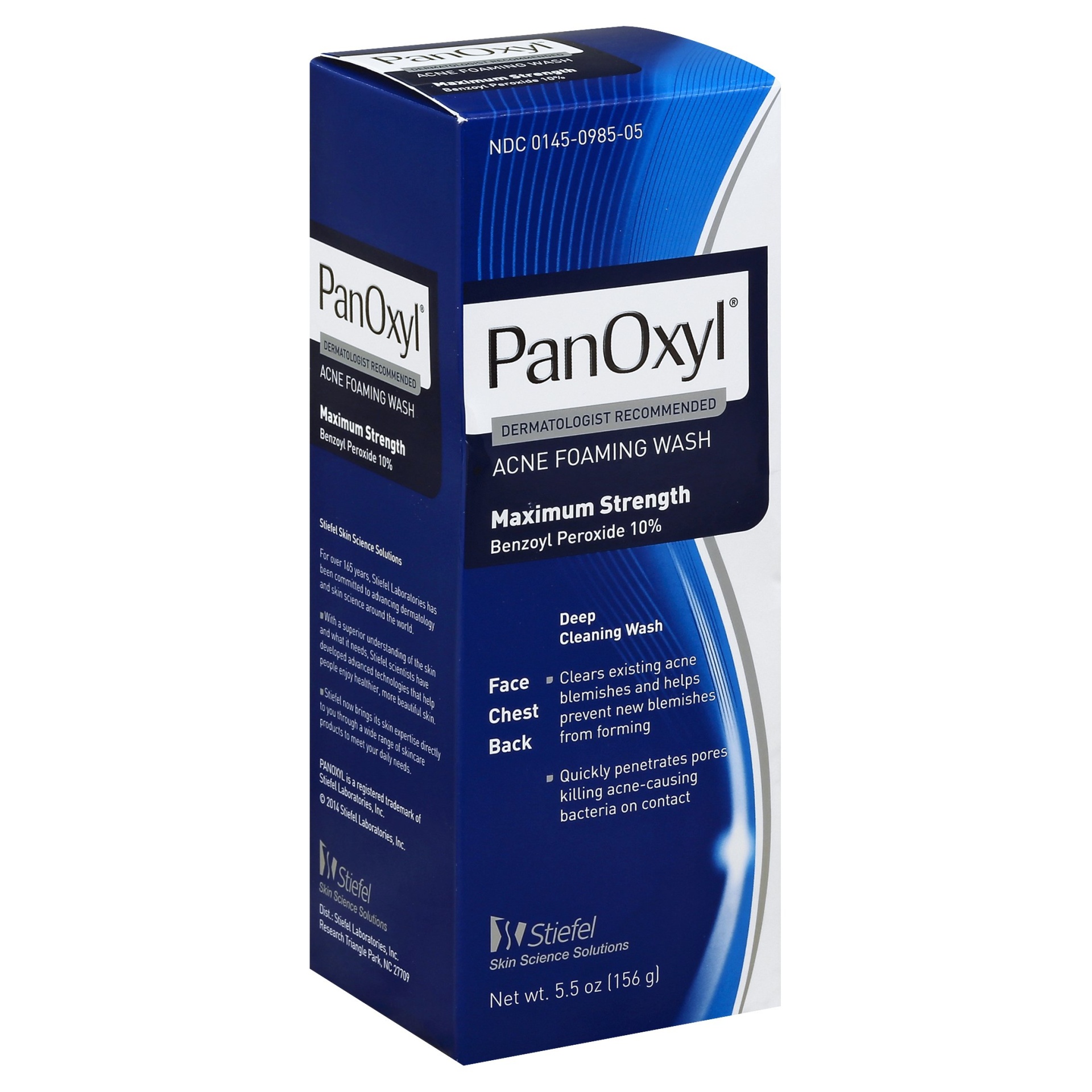 slide 1 of 6, PanOxyl Acne Foaming Wash With 10% Benzoyl Peroxide, 5.5 oz