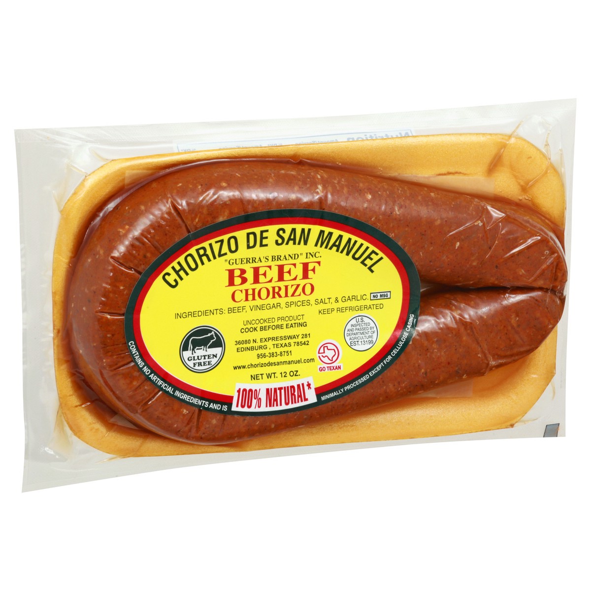 slide 9 of 13, Guerra Brands Beef Chorizo 12 oz, 12 oz