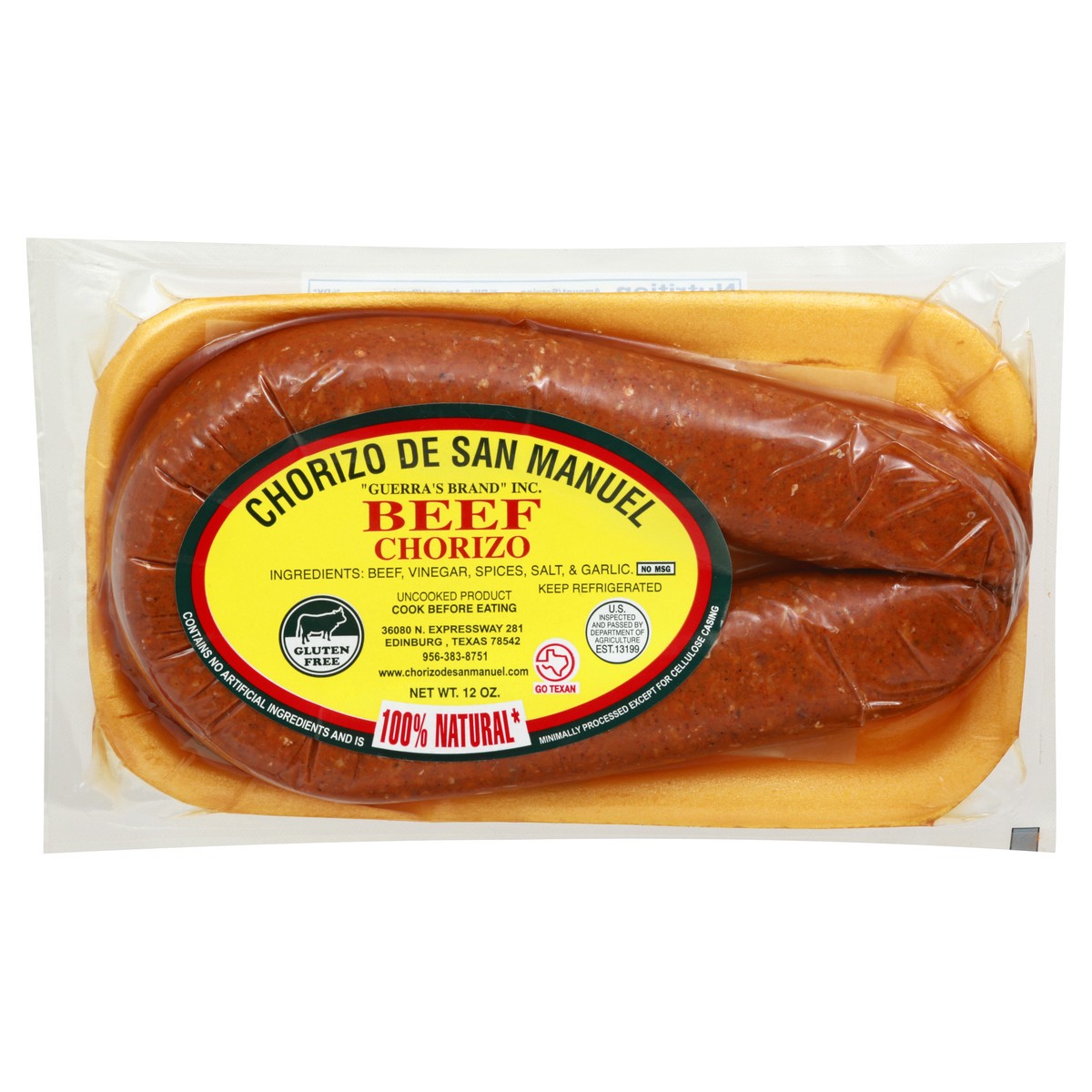 slide 4 of 13, Guerra Brands Beef Chorizo 12 oz, 12 oz