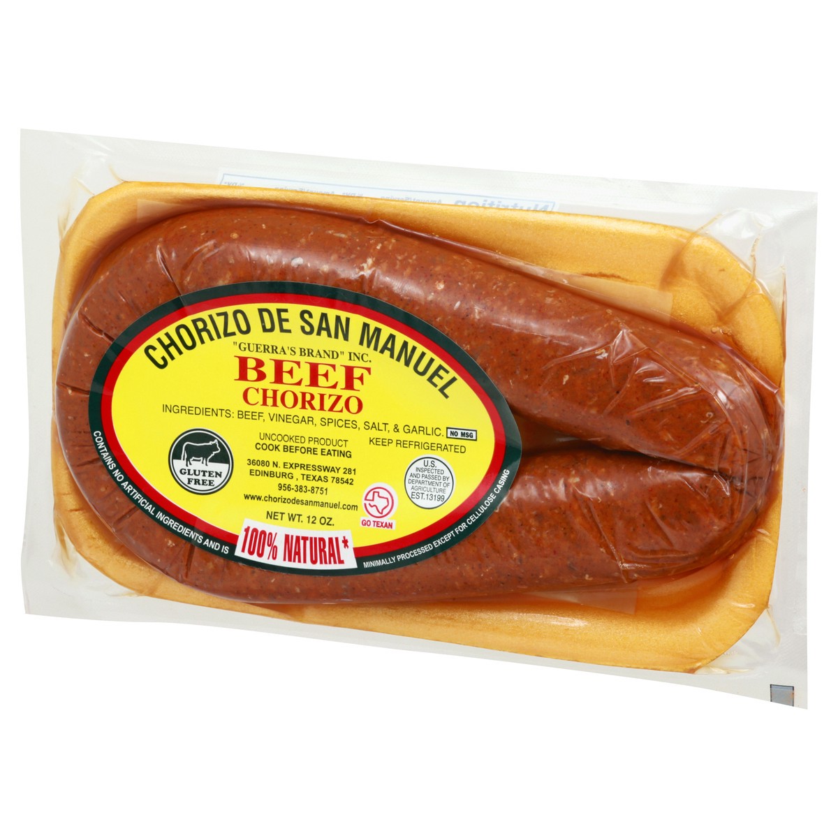 slide 7 of 13, Guerra Brands Beef Chorizo 12 oz, 12 oz