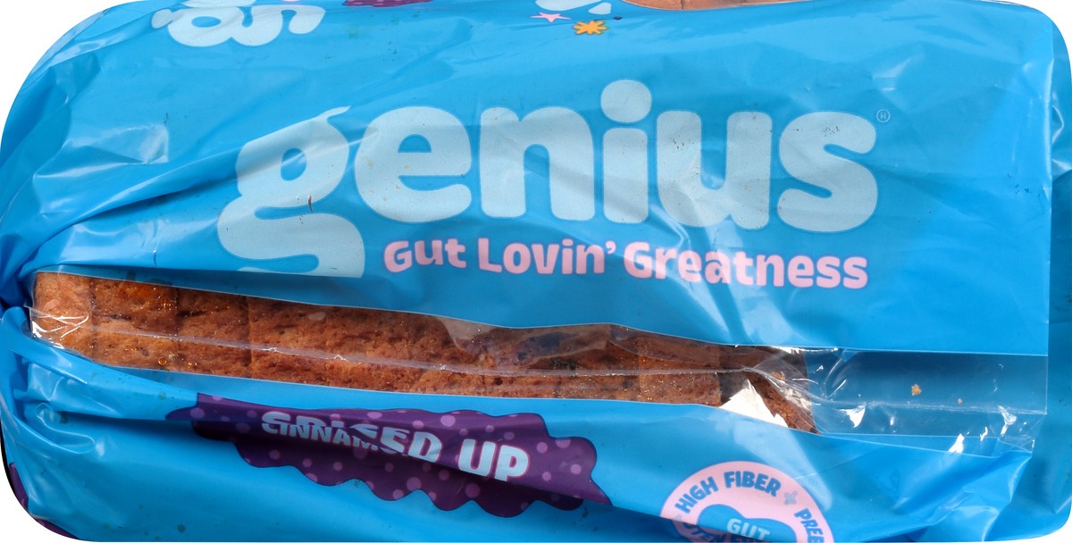 slide 8 of 9, Genius Bread, Cinnamon Raisin, Spiced Up, 14.1 oz
