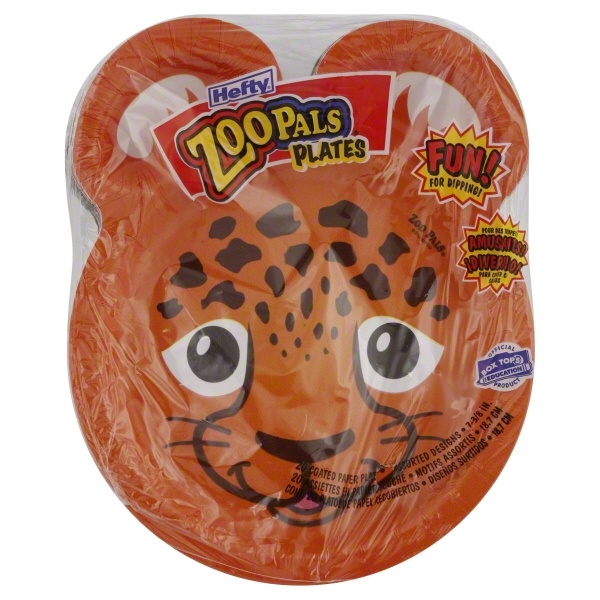 Hefty Zoo Pals Rainforest Collection Paper Plate, 20 Count