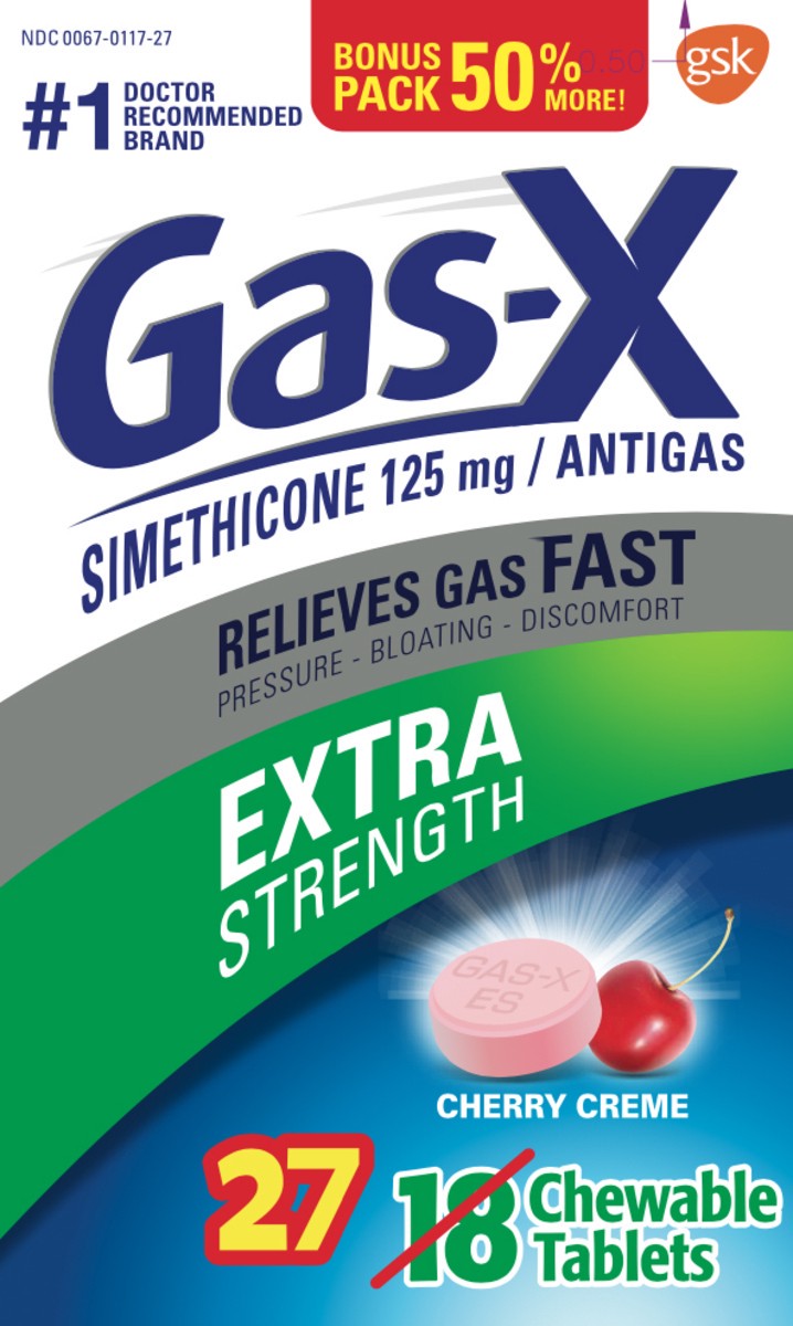 slide 2 of 2, Gas-X Tablets Extra Strength Cherry Creme Antigas 27 ea, 27 ct