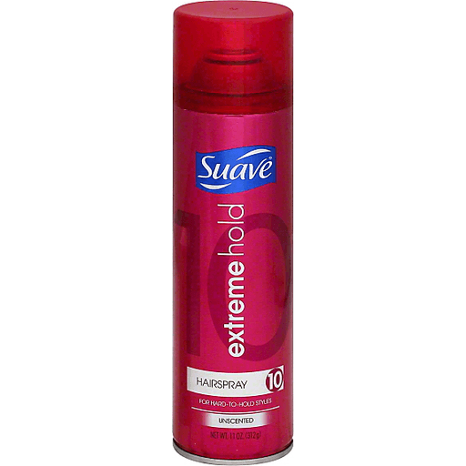 slide 1 of 1, Suave Extreme Hold 10 Unscented Hairspray, 11 oz