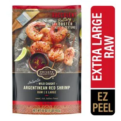 Private Selection Wild Caught Argentinean Red Raw Extra Large Easy Peel Shrimp