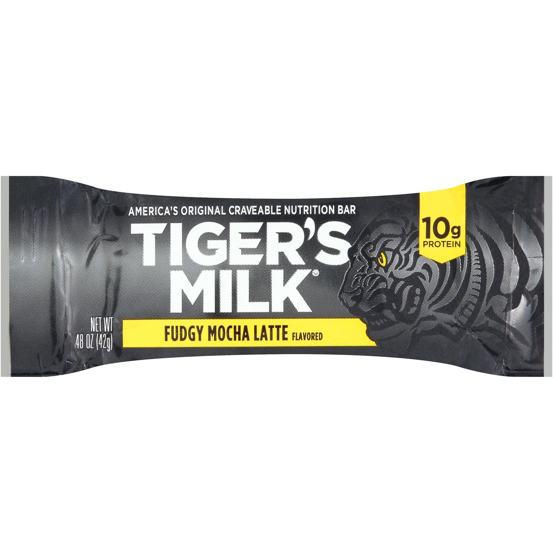Tiger's Milk Fudgy Mocha Latte Flavored Protein Nutrition Bar 42 gram