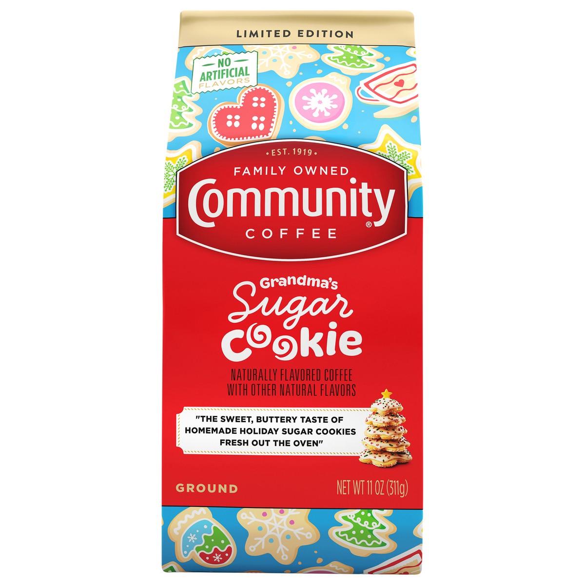 slide 2 of 2, Community Coffee Grandma's Sugar Cookie Gable Top 11oz Bag, 11 oz