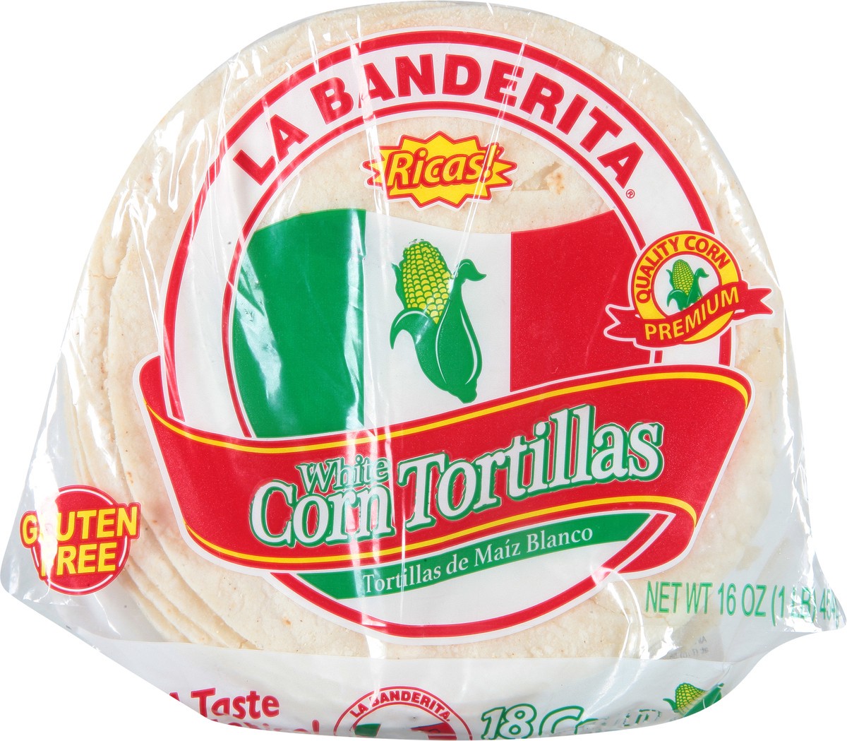 slide 3 of 13, La Banderita White Corn Tortillas 18 ea, 18 ct