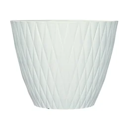 Tufted Planter, 12 in x 9.7 in, White