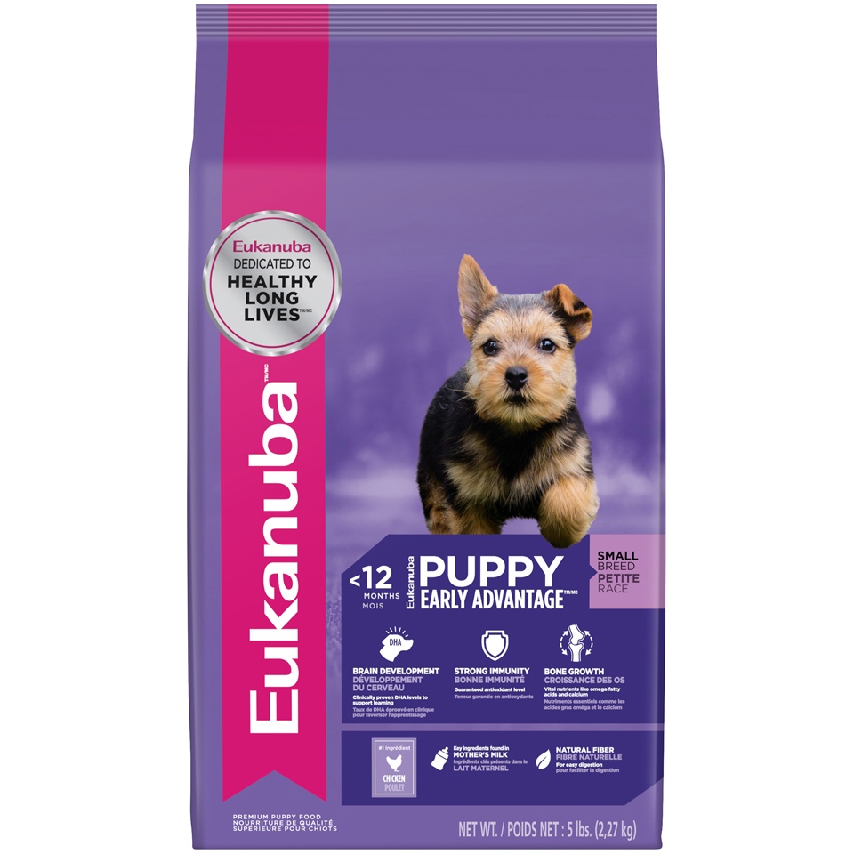 slide 1 of 7, Eukanuba Small Breed Puppy Food, 5 lb