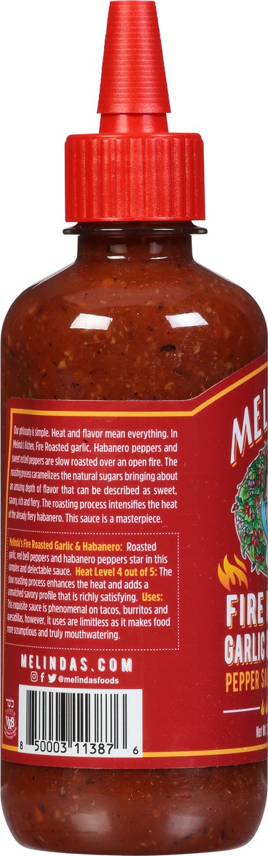 slide 7 of 9, Melinda's Fire Roasted Habanero Garlic Sauce, 12 oz