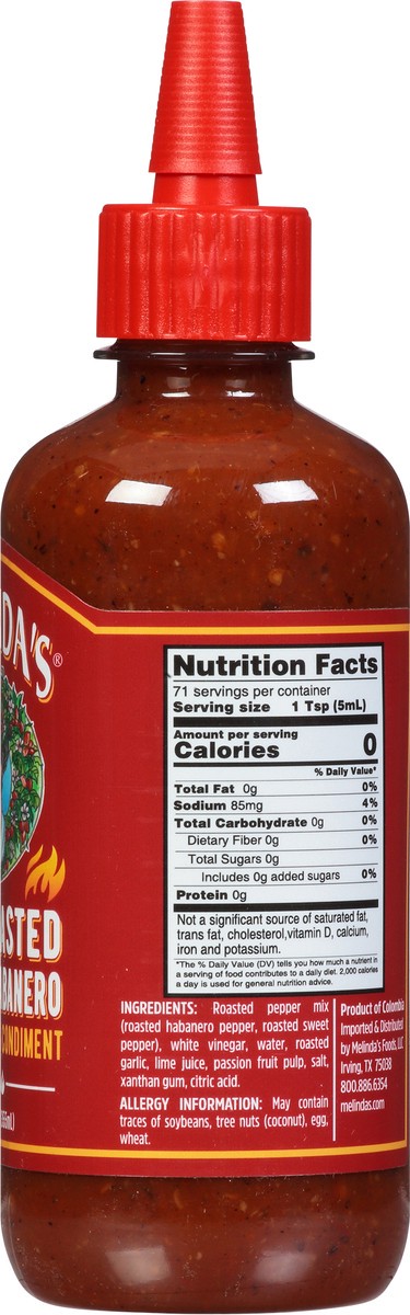 slide 4 of 9, Melinda's Fire Roasted Habanero Garlic Sauce, 12 oz