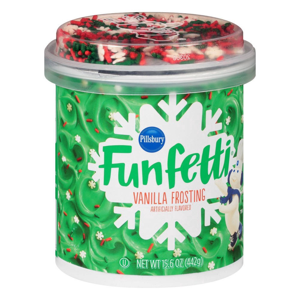 slide 4 of 4, Pillsbury Baking Funfetti Holiday Vanilla Frosting - 15.6oz, 15.6 oz