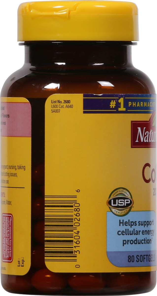 slide 5 of 9, Nature Made CoQ10 200mg, Dietary Supplement for Heart Health Support, 80 Softgels, 80 Day Supply, 80 ct