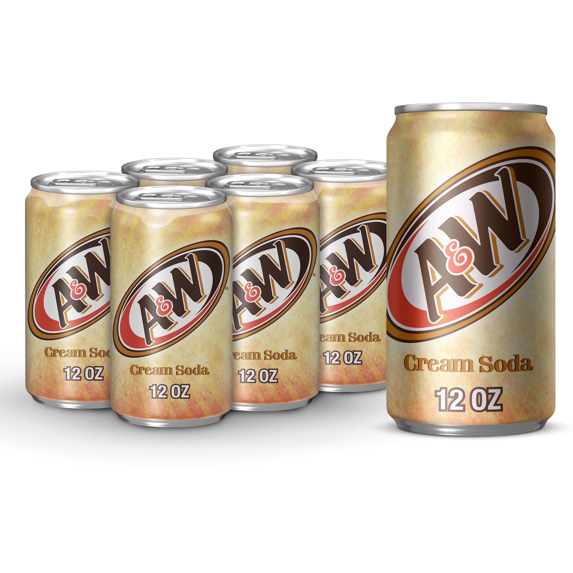 slide 1 of 5, A&W Cream Soda- 6 ct, 6 ct