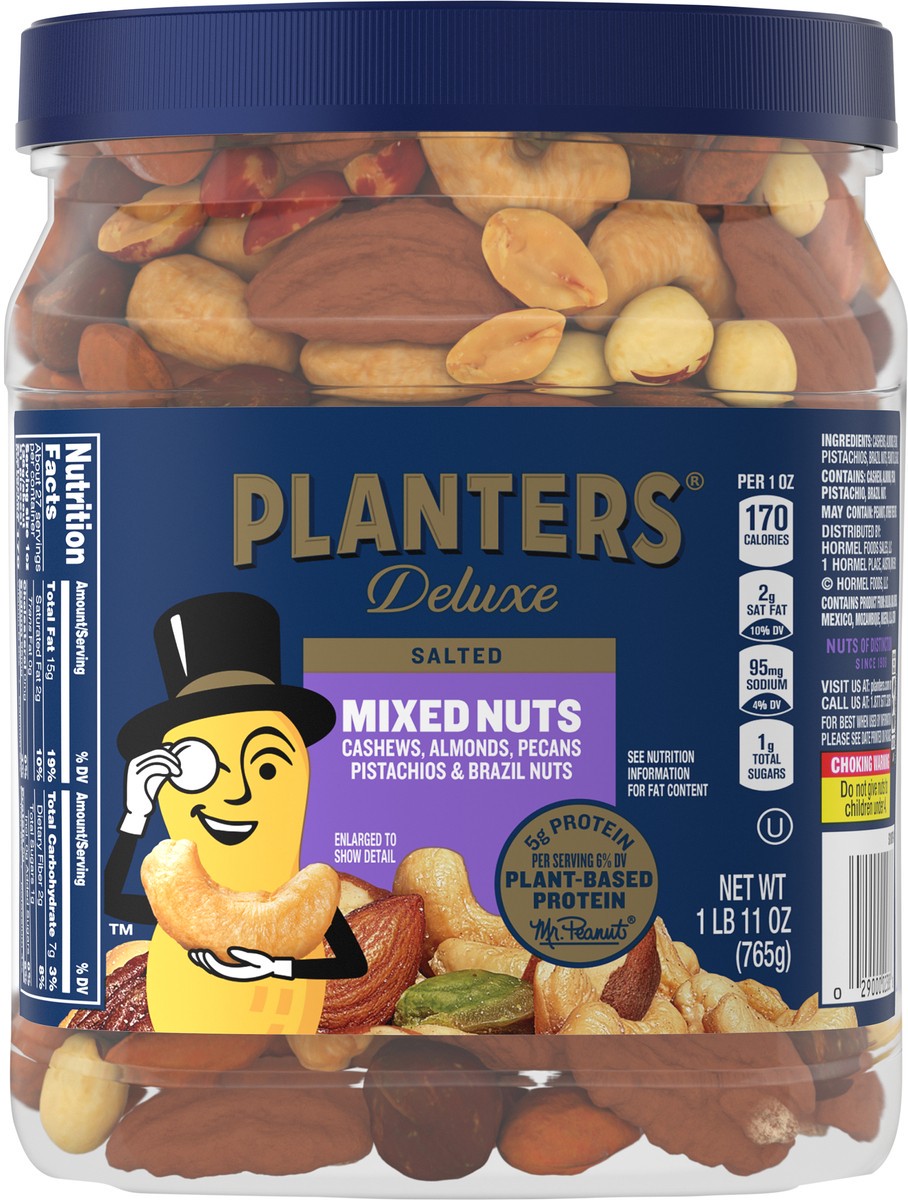 slide 1 of 14, Planters Deluxe Salted Mixed Nuts 27 oz, 27 oz