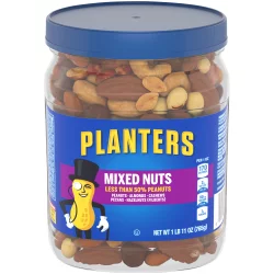Planters Mixed Nuts Less Than 50% Peanuts with Peanuts, Almonds, Cashews, Pecans & Hazelnuts