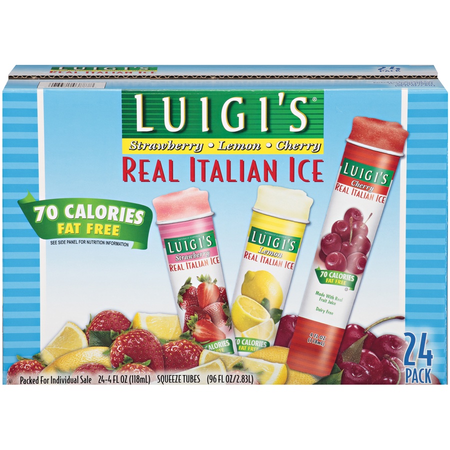 slide 1 of 3, Luigi's Luigis Real Italian Ice, 24 ct