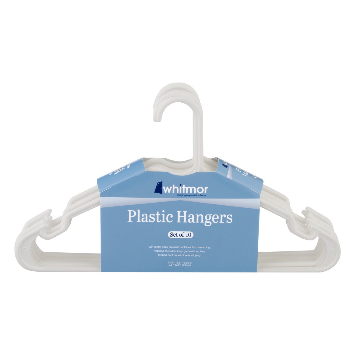 slide 11 of 11, Whitmor Plastic Hangers 10 ea, 10 ct