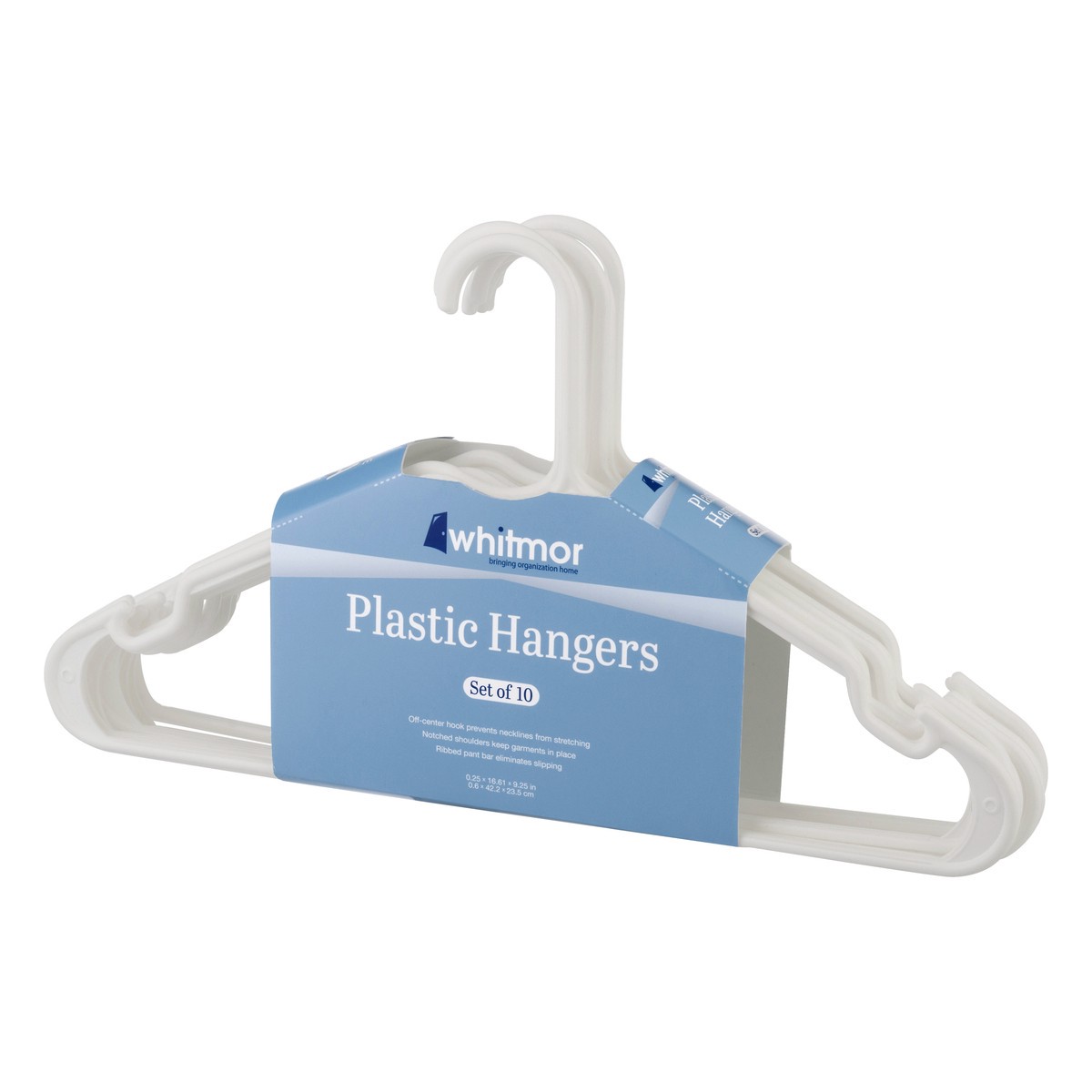 slide 5 of 11, Whitmor Plastic Hangers 10 ea, 10 ct