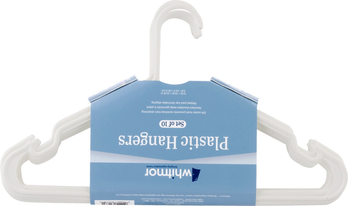 slide 7 of 11, Whitmor Plastic Hangers 10 ea, 10 ct