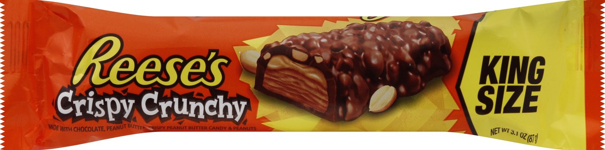 slide 6 of 6, Reese's Crispy Crunchy Chocolate, Peanut Butter and Peanut King Size, Candy Bar, 3.1 oz, 3.1 oz