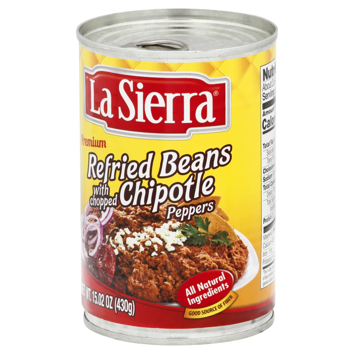 slide 7 of 9, La Sierra Premium Refried Beans with Chopped Chipotle Peppers 15.02 oz, 15.02 oz