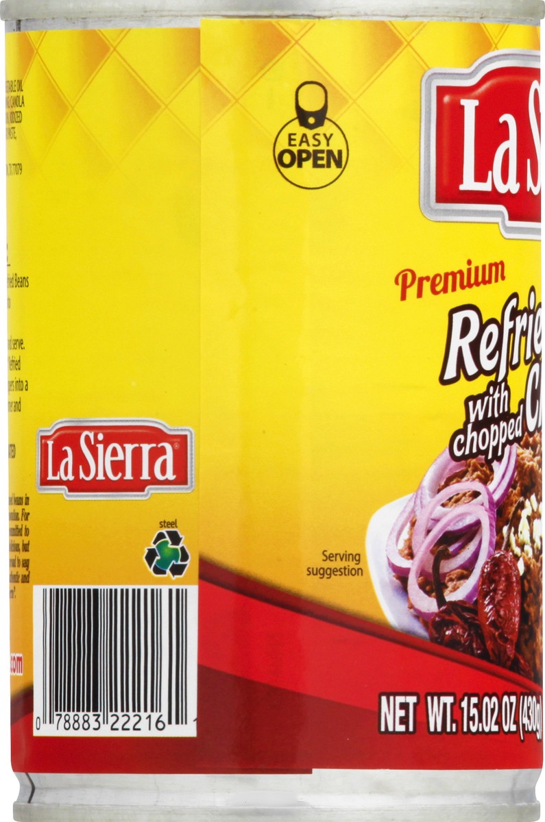 slide 2 of 9, La Sierra Premium Refried Beans with Chopped Chipotle Peppers 15.02 oz, 15.02 oz