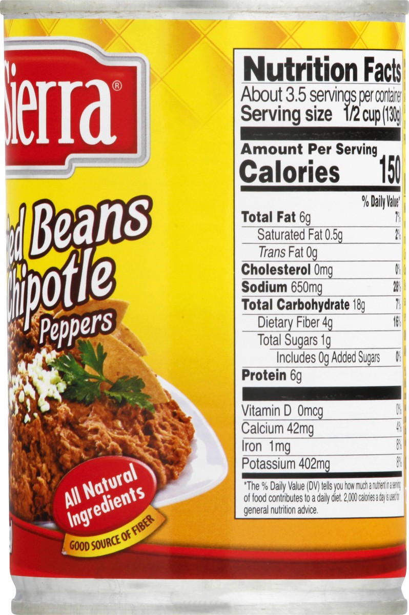 slide 9 of 9, La Sierra Premium Refried Beans with Chopped Chipotle Peppers 15.02 oz, 15.02 oz