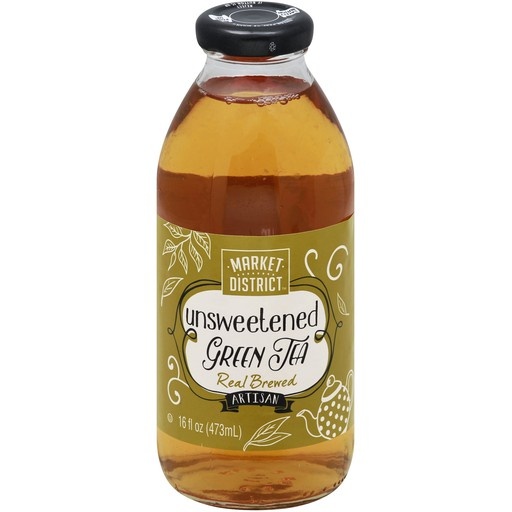 slide 1 of 1, Market District Unsweetened Green Tea - 16 oz, 16 oz