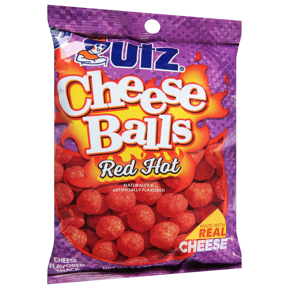 slide 9 of 9, Utz Red Hot Cheese Balls, 2.5 oz