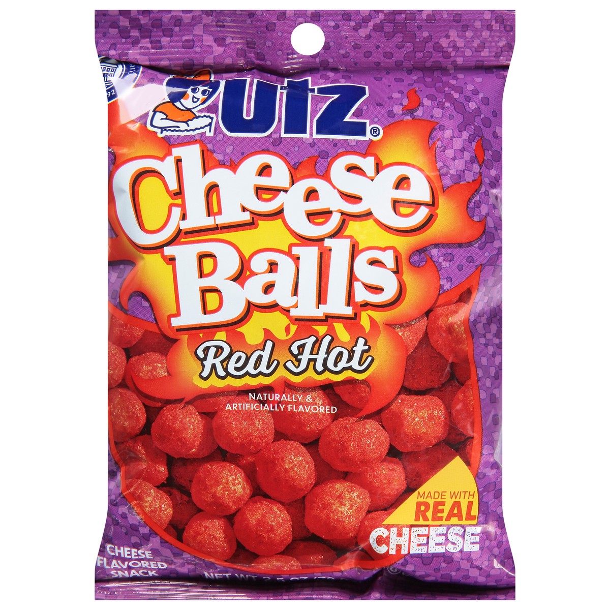 slide 1 of 9, Utz Red Hot Cheese Balls, 2.5 oz