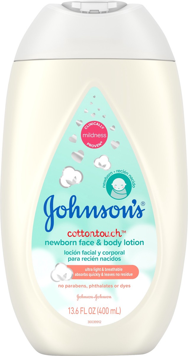slide 6 of 7, Johnson's Baby Comfort Touch Newborn Baby Face & Body Lotion, 13.6 fl. oz, 13.6 fl oz