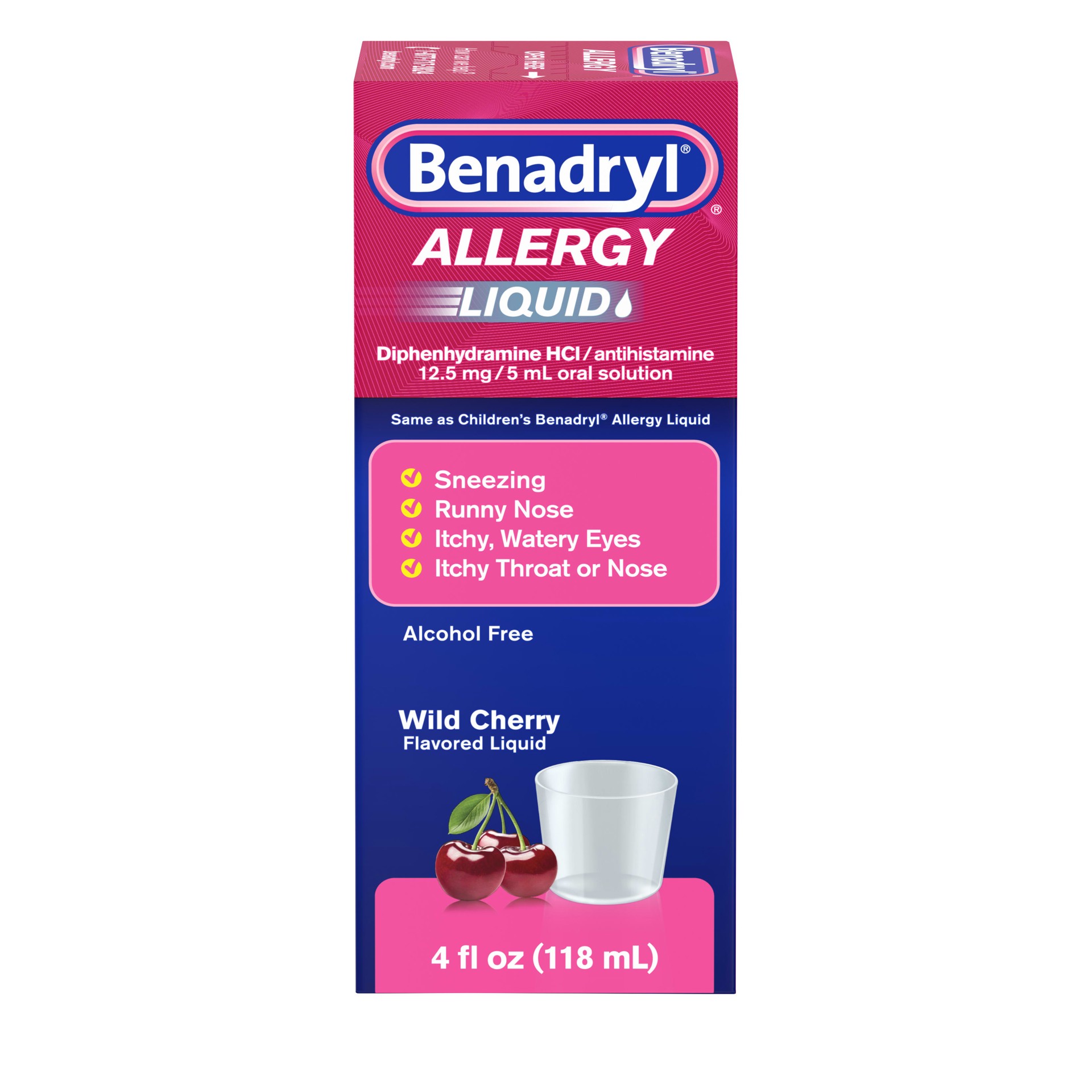slide 2 of 6, Benadryl Liquid, 4 Oz, 4 oz