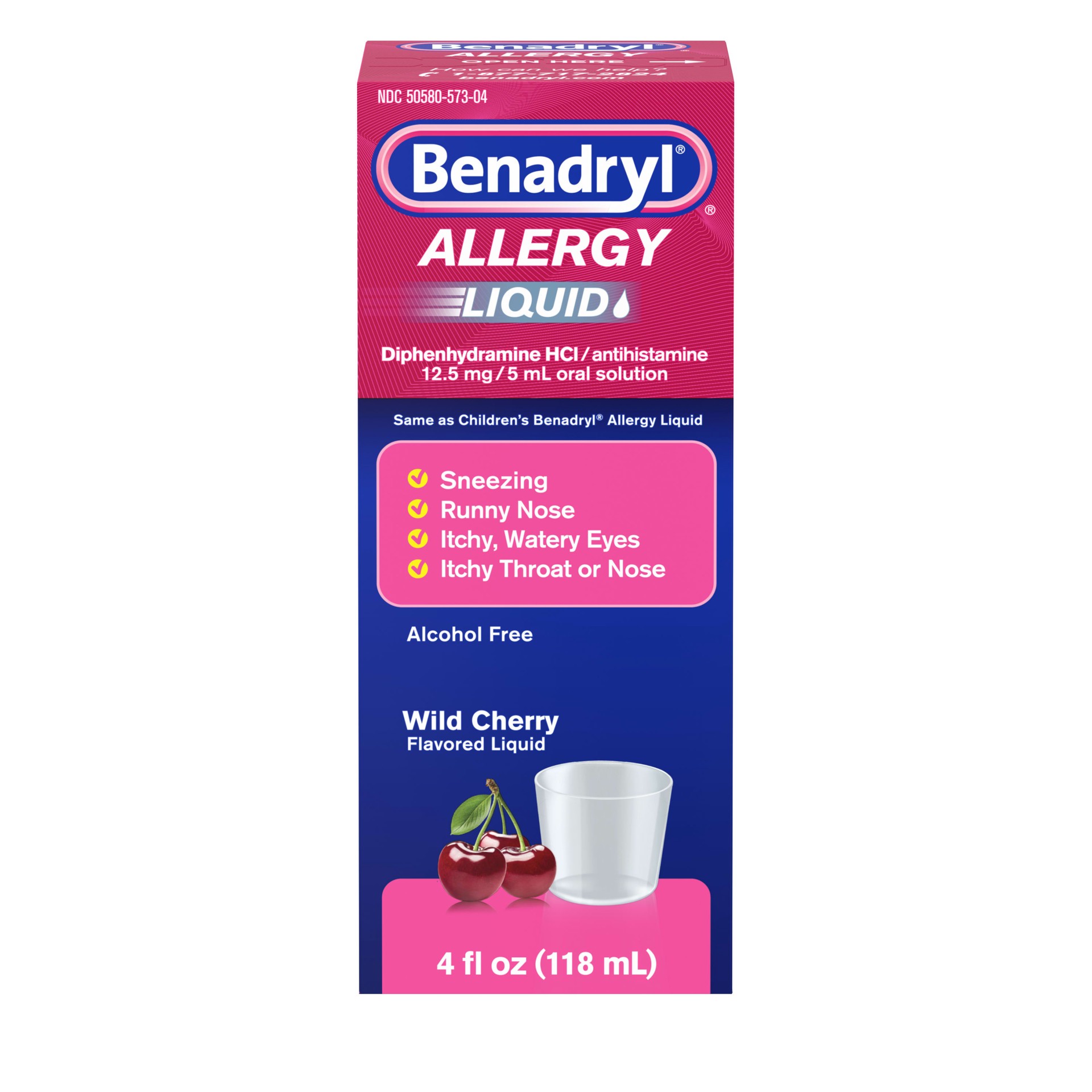 slide 1 of 6, Benadryl Liquid, 4 Oz, 4 oz