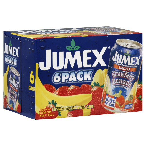 slide 1 of 1, Jumex Nectar, Strawberry Banana, 6Pk, 11.3 fl oz