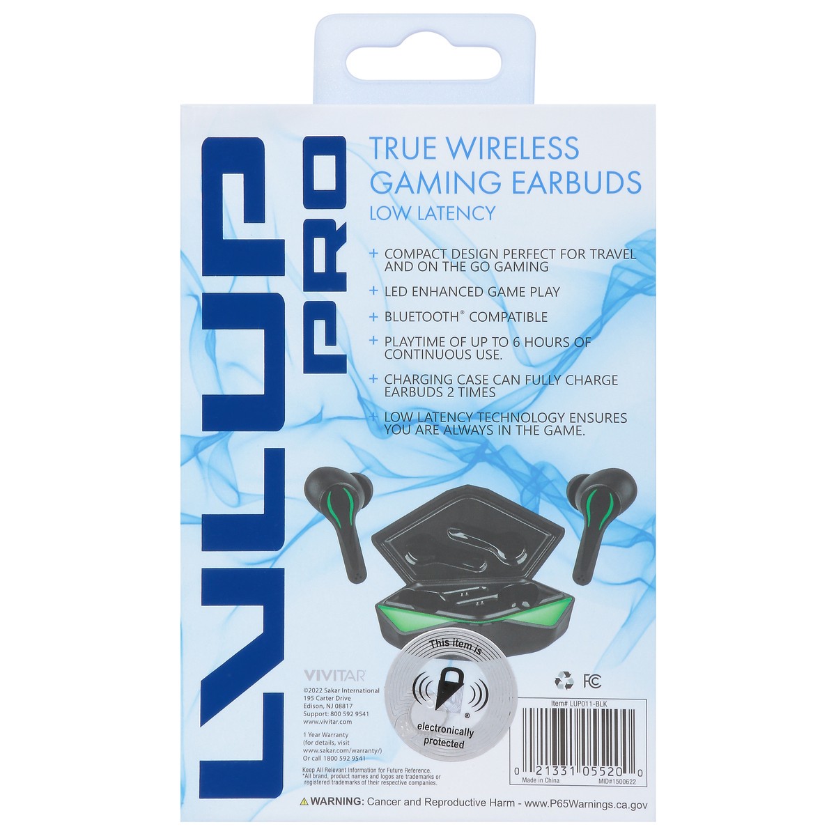 slide 6 of 11, Vivitar Lvlup Pro Low Latency True Wireless Gaming Earbuds 1 ea, 1 pair