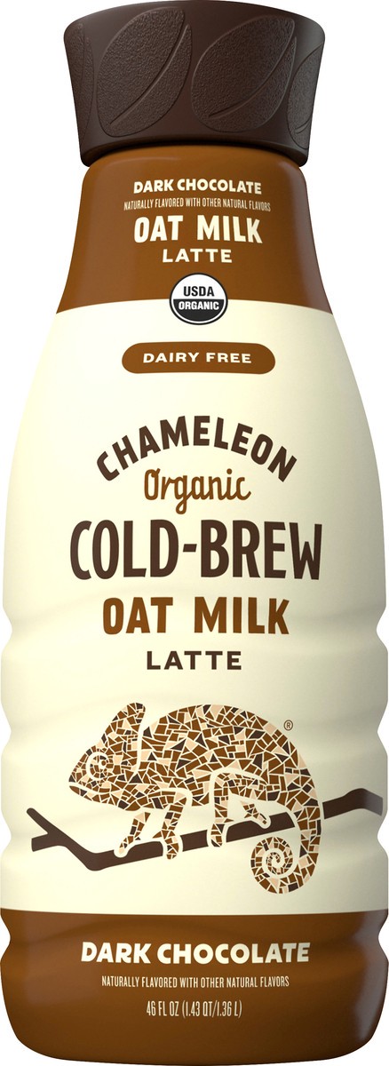 slide 7 of 8, Chameleon Cold-Brew Organic Dark Chocolate Flavored Oat Milk Latte Cold Brew Coffee - 46 oz, 46 oz