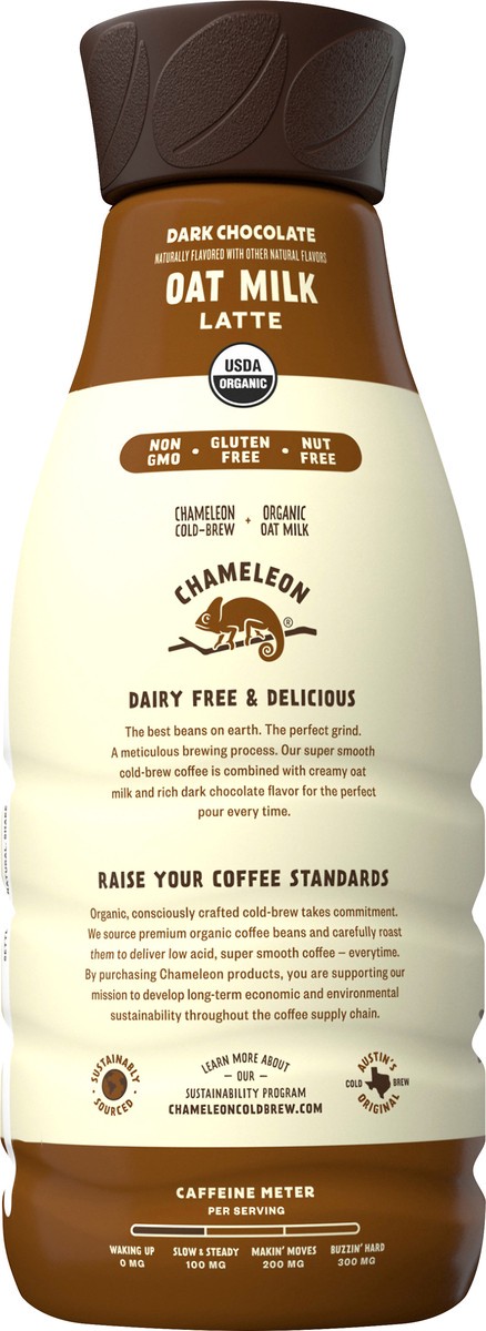 slide 5 of 8, Chameleon Cold-Brew Organic Dark Chocolate Flavored Oat Milk Latte Cold Brew Coffee - 46 oz, 46 oz