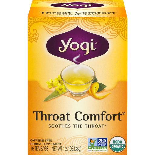 slide 3 of 15, Yogi Organic Throat Comfort Tea, 16 ct