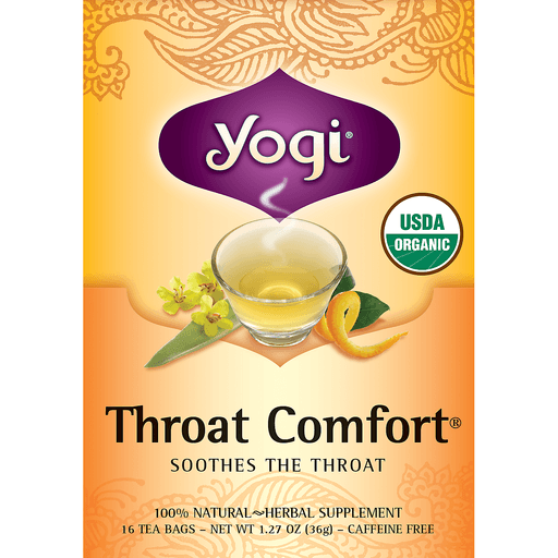 slide 6 of 15, Yogi Organic Throat Comfort Tea, 16 ct