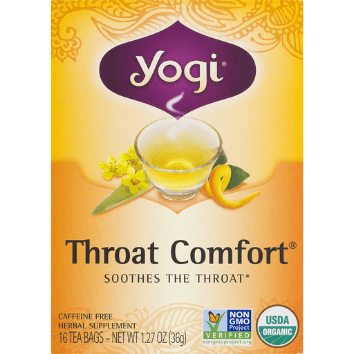 slide 9 of 15, Yogi Organic Throat Comfort Tea, 16 ct