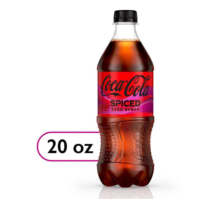 slide 5 of 8, Coca-Cola Zero Sugar Spiced Bottle, 20 fl oz, 20 oz