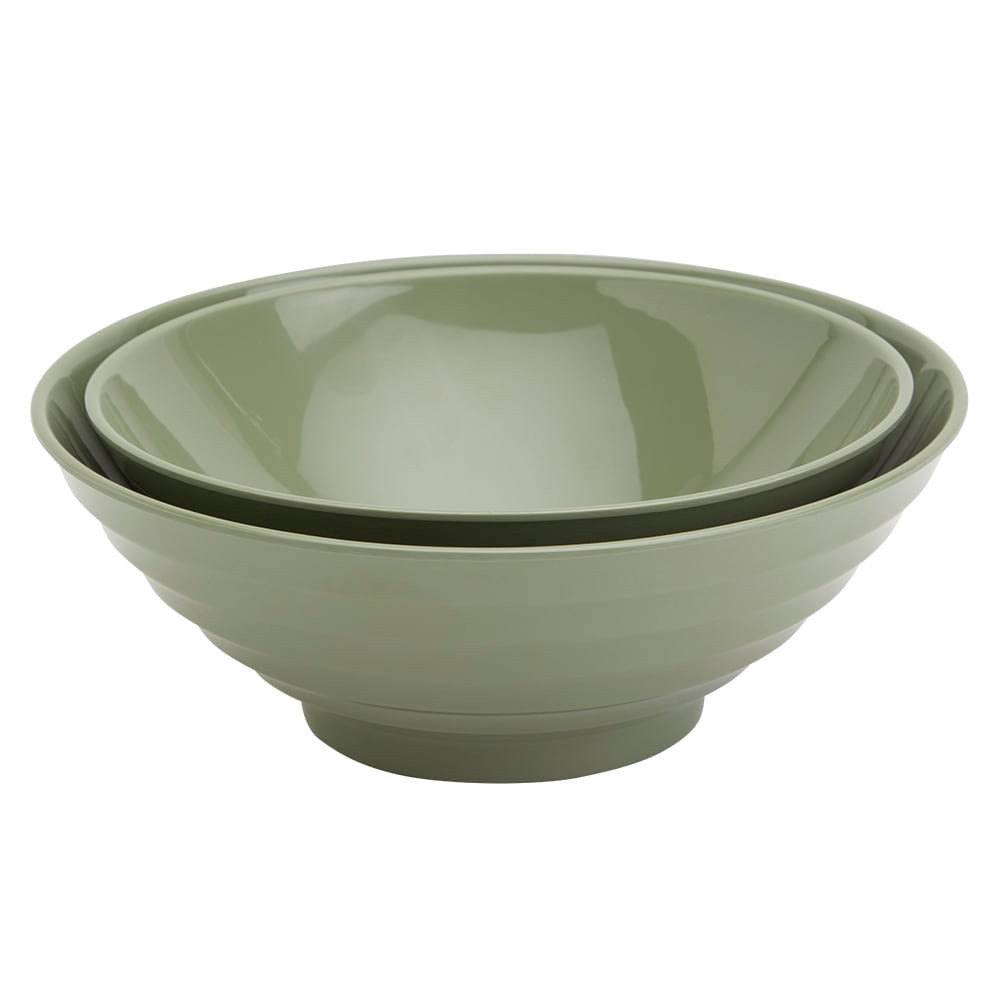 slide 3 of 3, Infuse 2-Piece Nested Melamine Bowl Set - Green, 2 ct