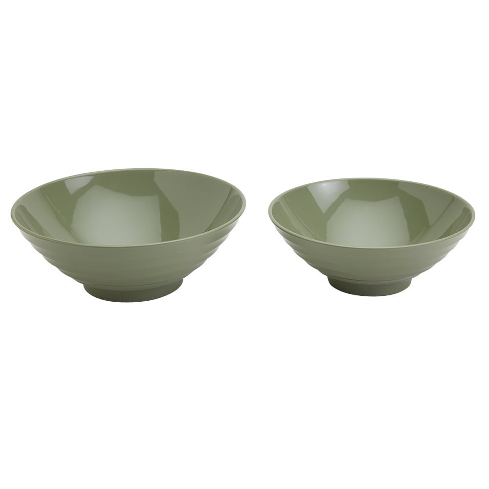 slide 2 of 3, Infuse 2-Piece Nested Melamine Bowl Set - Green, 2 ct