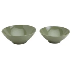 Infuse 2-Piece Nested Melamine Bowl Set - Green