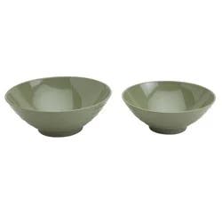 Infuse 2-Piece Nested Melamine Bowl Set - Green