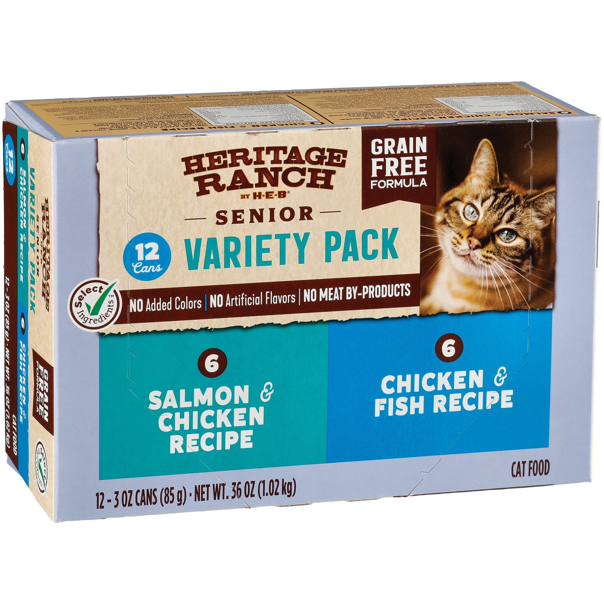 slide 1 of 1, Heritage Ranch by H-E-B Variety Senior Formula Wet Cat Food, 12 ct