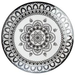 BIA Arabesque Black Dinner Plates, 10.5"